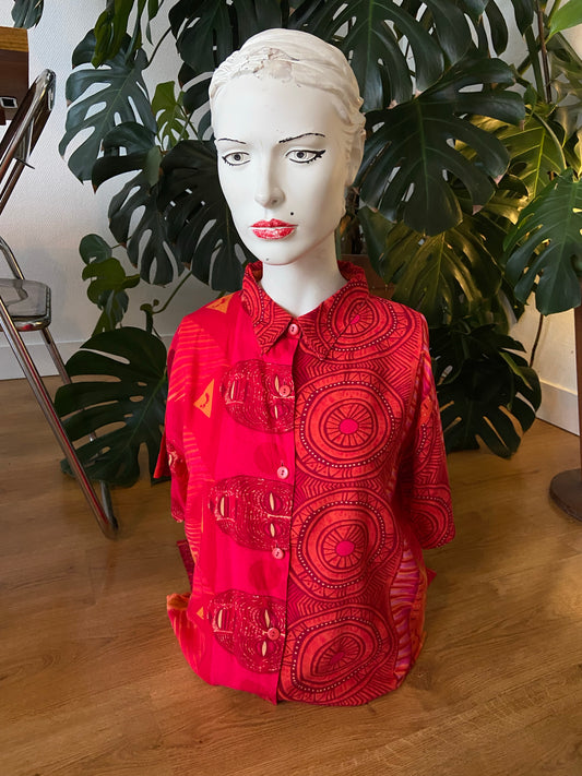 Chemise masques rouges