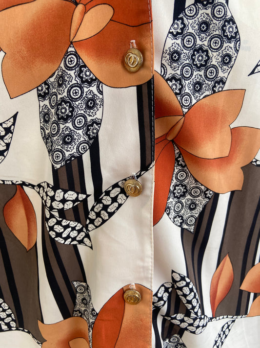 Chemise feuilles joyaux