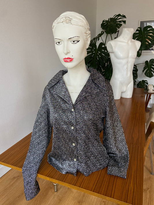 Chemise métallisée argent
