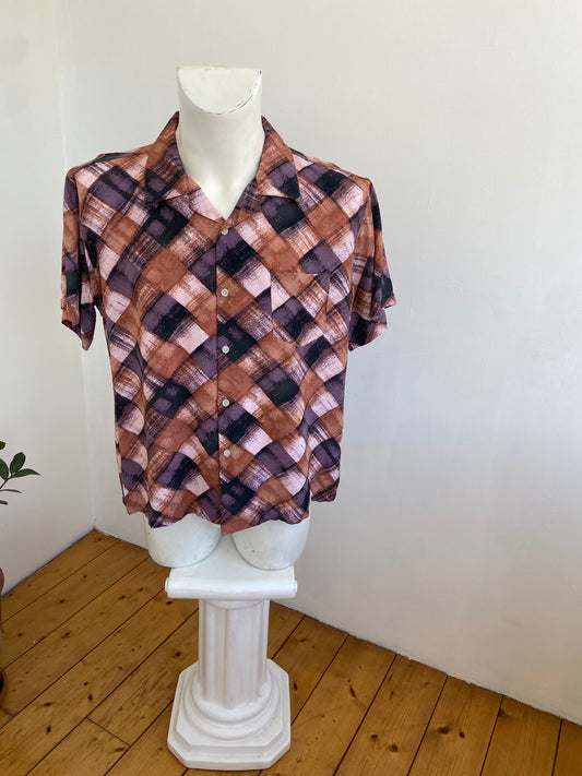 Chemise tressage violet