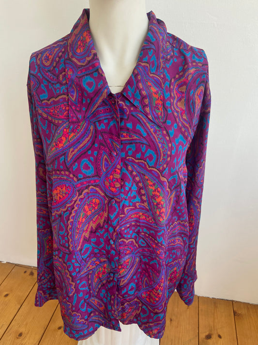 Chemise cachemire violette