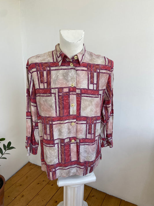 Chemise bianca rossa