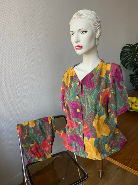 Chemise iris léopard