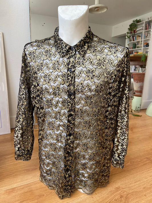 Chemise gold lace