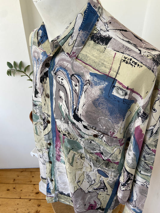 Chemise silk chevaux