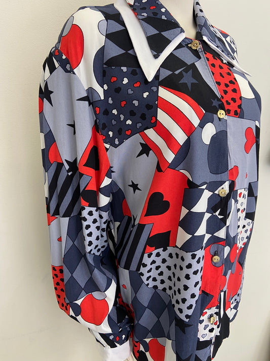 Chemise casino double col