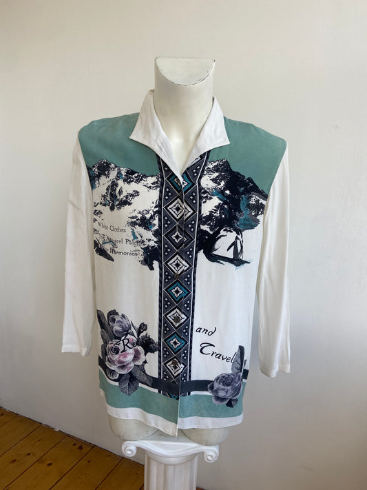 Chemise montagne roses