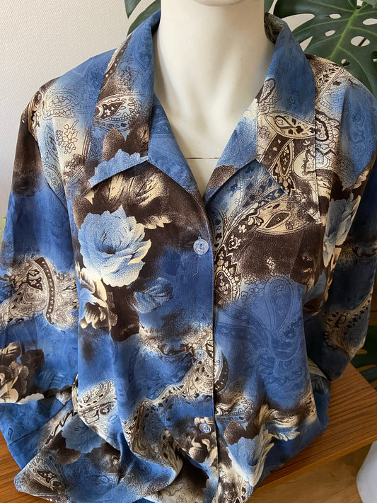 Chemise ciel fleurs
