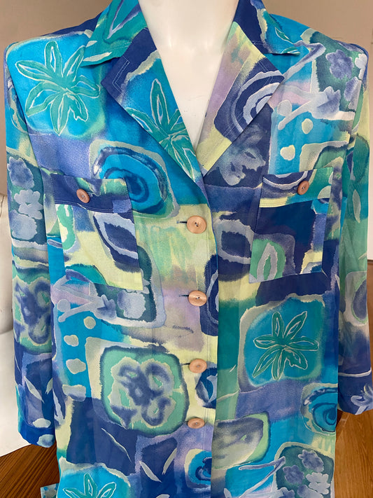 Chemise transparente océan