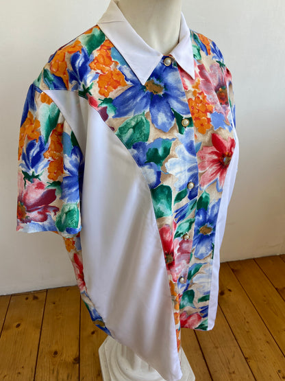 Floral plastron shirt