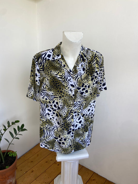 Chemise léopard verde