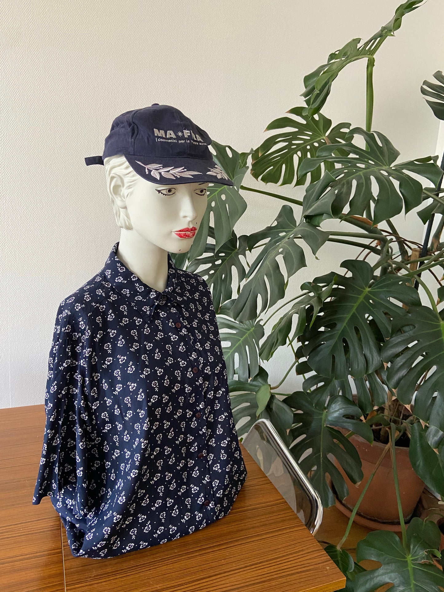 Floral navy shirt