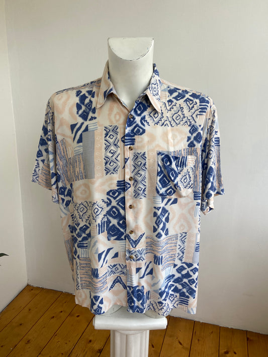 Chemise peach blue