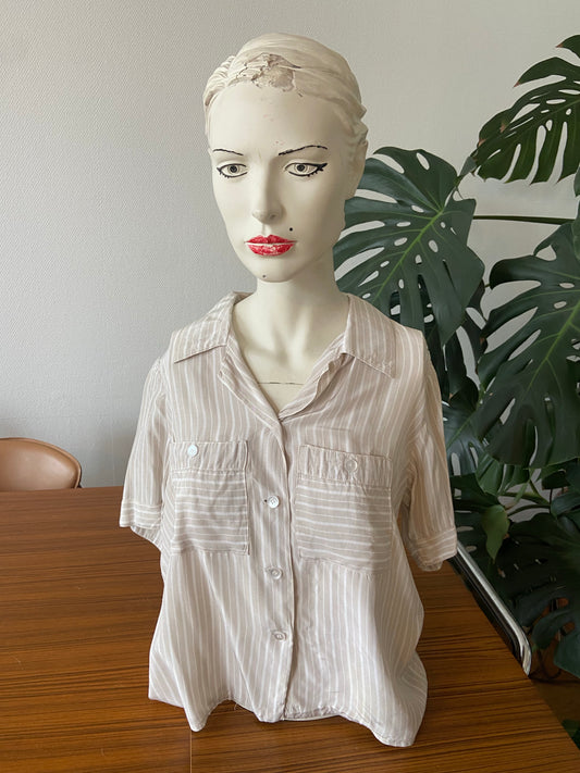 Chemise soie rayée
