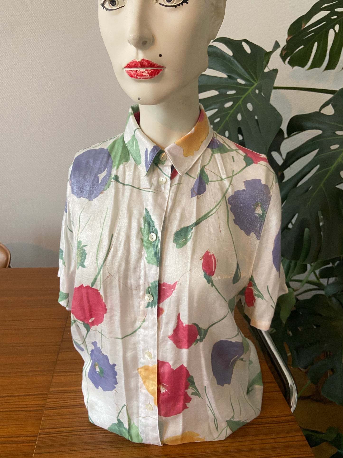 Iridescent floral shirt
