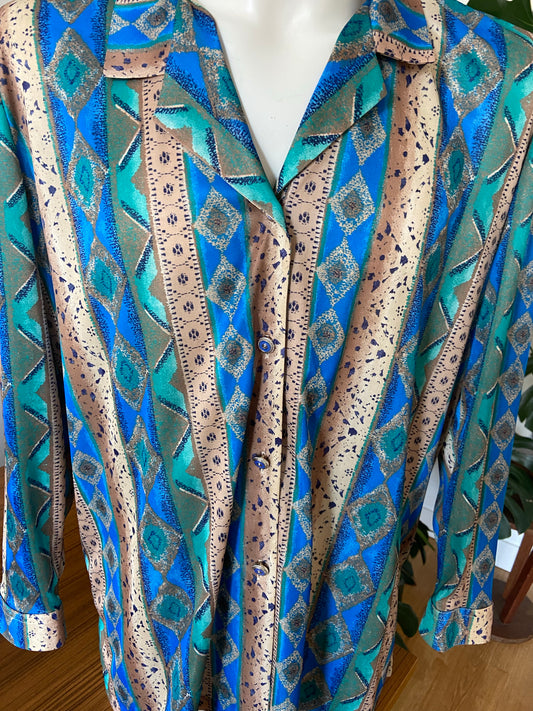 Chemise losanges bleus