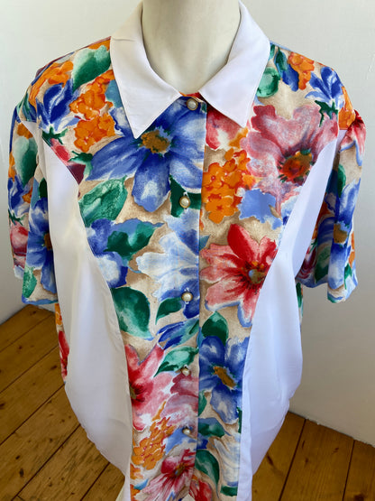 Floral plastron shirt