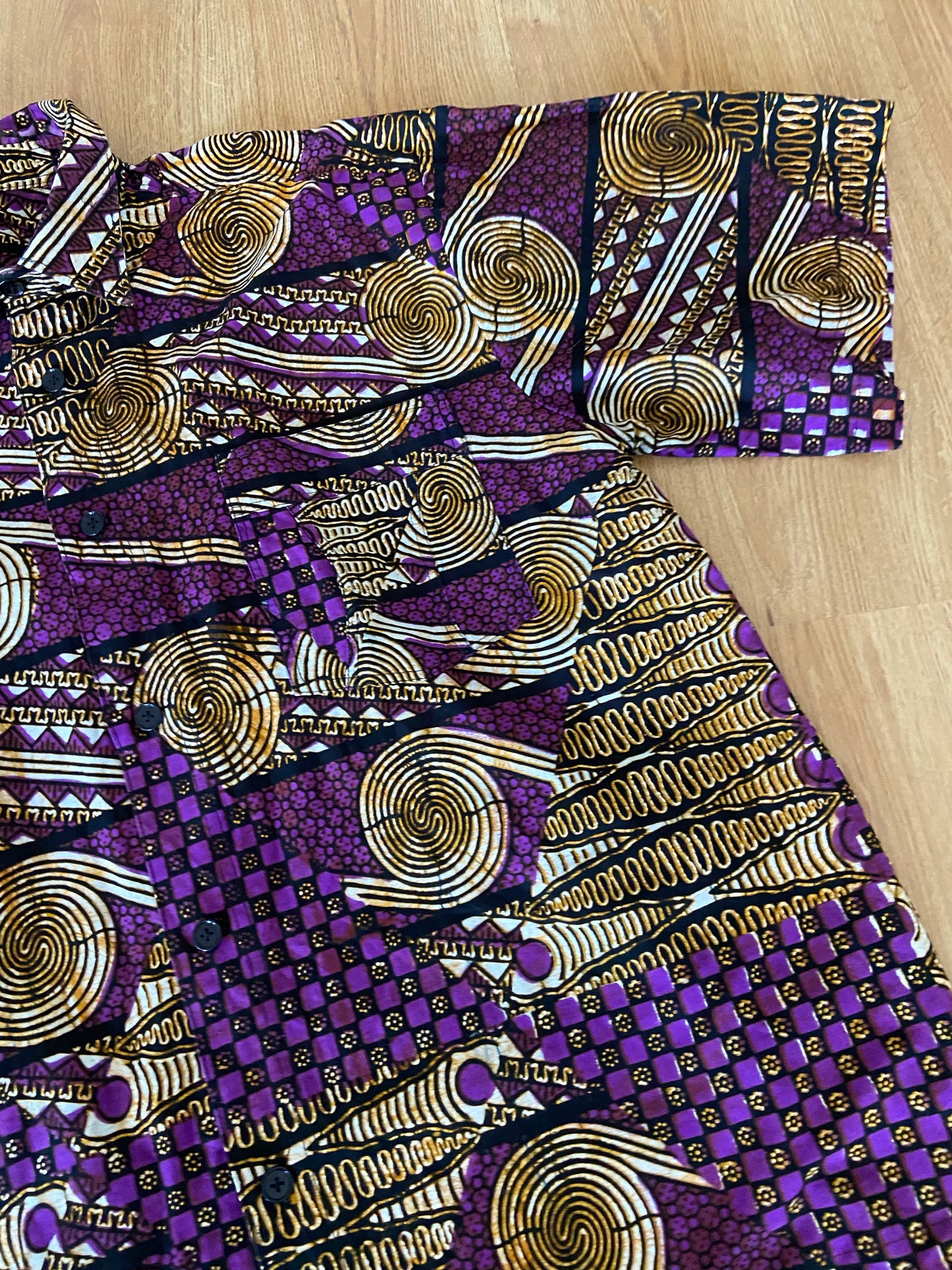 Chemise africaine violette