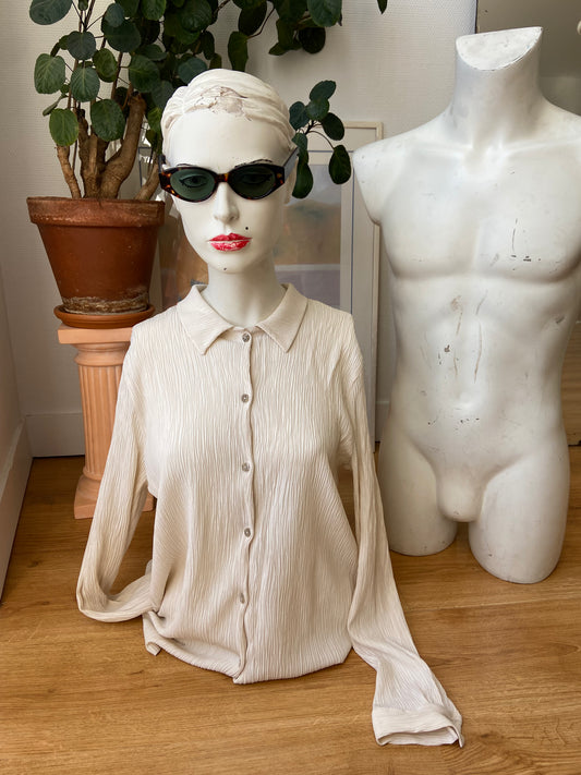 Chemise pleats beige