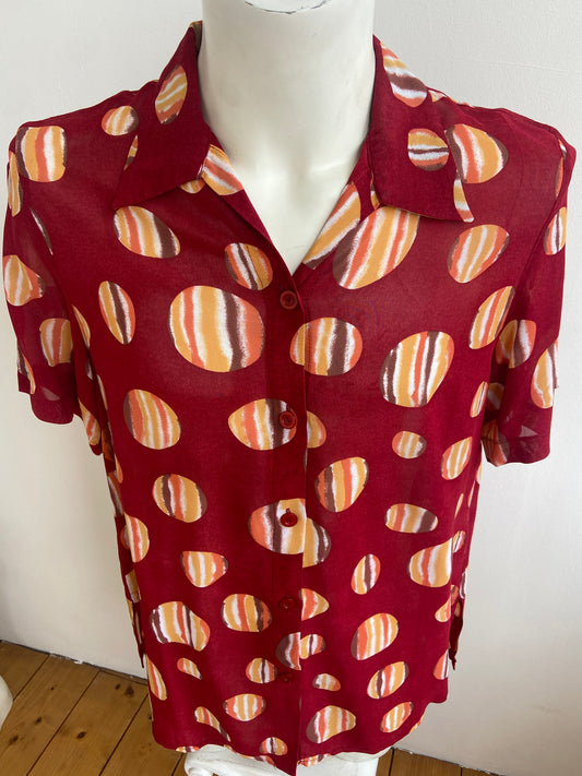 Chemise rouge billes