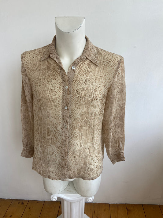 Chemise beige snake