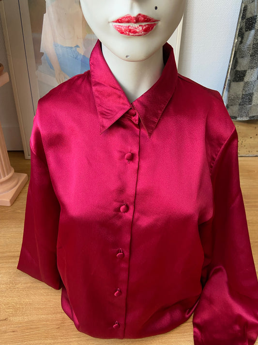 Chemise satin rosso