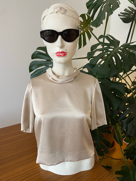 Chemise crop satin