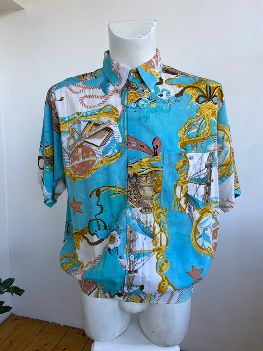 Chemise breizhace turquoise