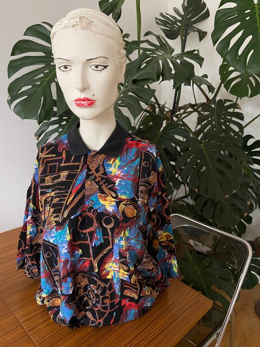 Chemise polo Basquiat-esque