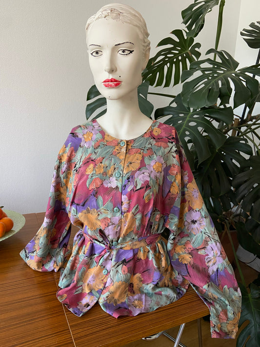 Chemise nouée fleurie