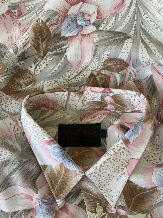 Chemise orchidées roses
