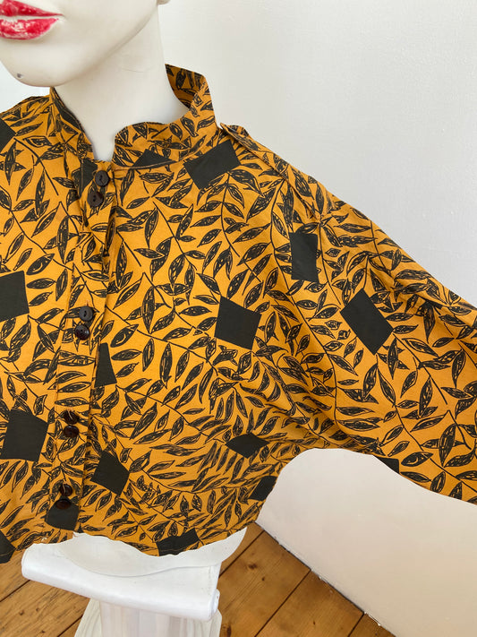 Chemise crop cachou