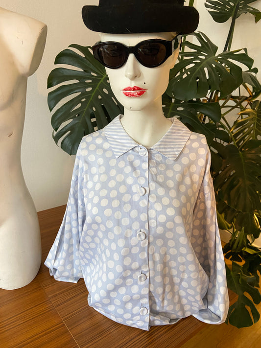 Chemise mix pois-rayures