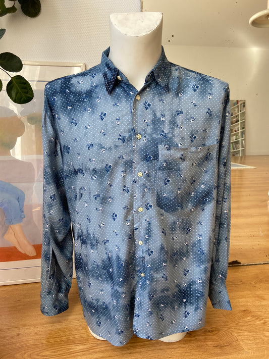 Chemise tie dye fleuri