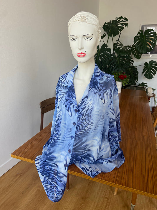 Chemise psyché bleue