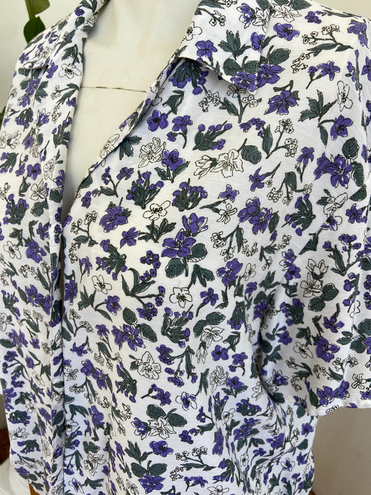 Chemise petits bleuets