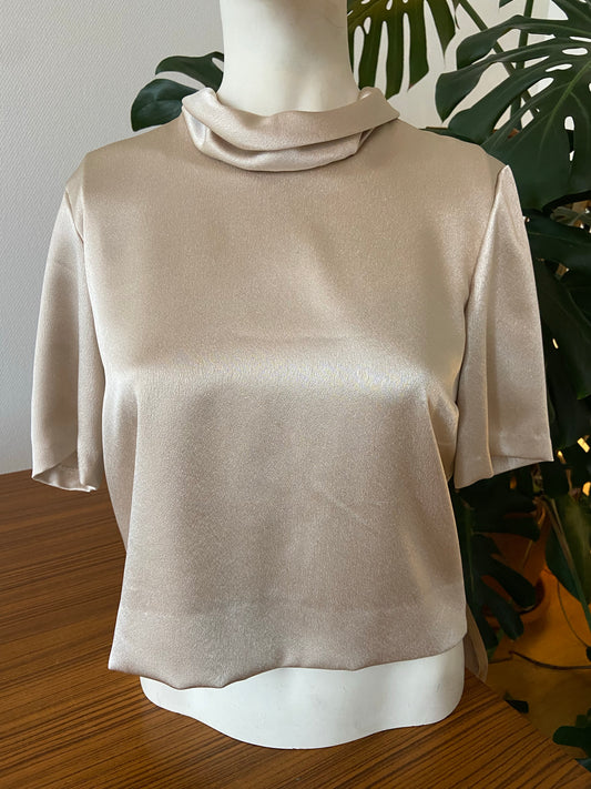 Chemise crop satin