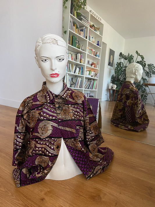 Chemise africaine violette