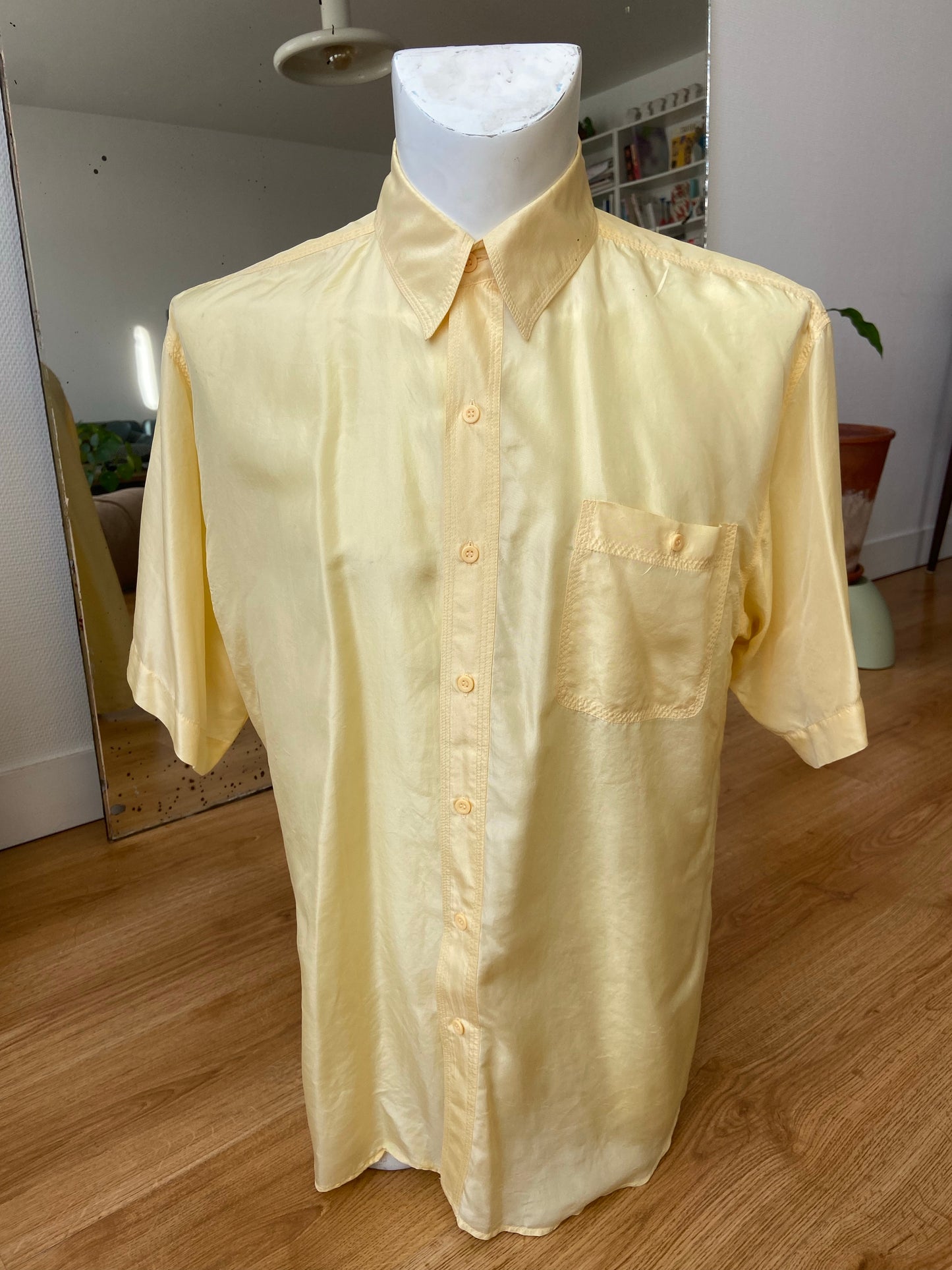 Butter silk shirt