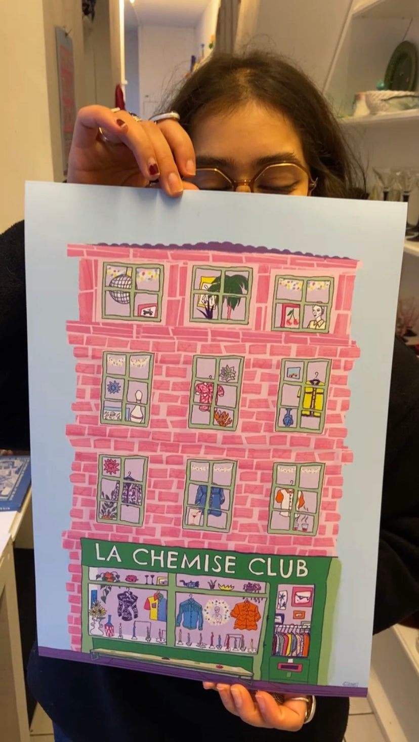 Affiche La Chemise Club par Julie Fiallos-Delpy
