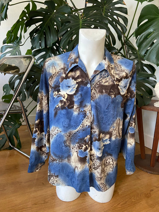 Chemise ciel fleurs