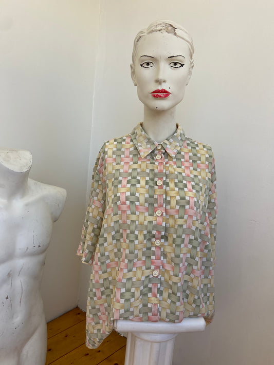 Chemise tressage pastel