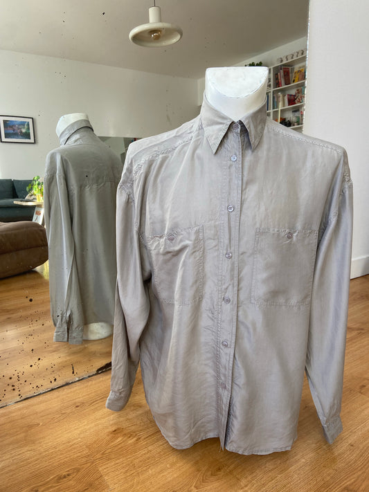 Chemise soie grigia