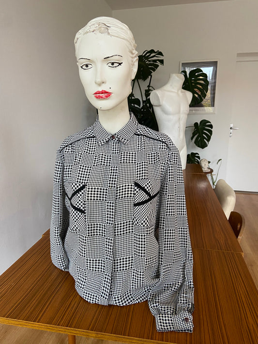 Chemise damier pied-de-poule