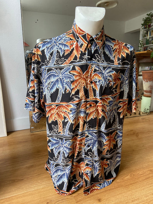 Chemise palmiers néon