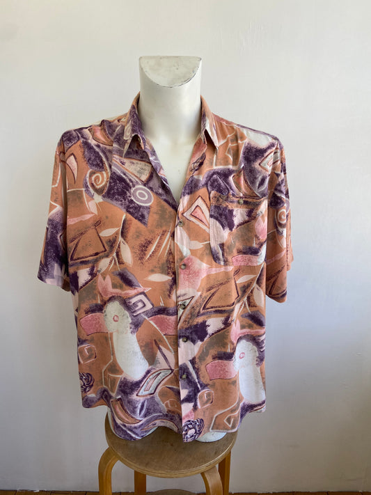 Chemise purple saumon