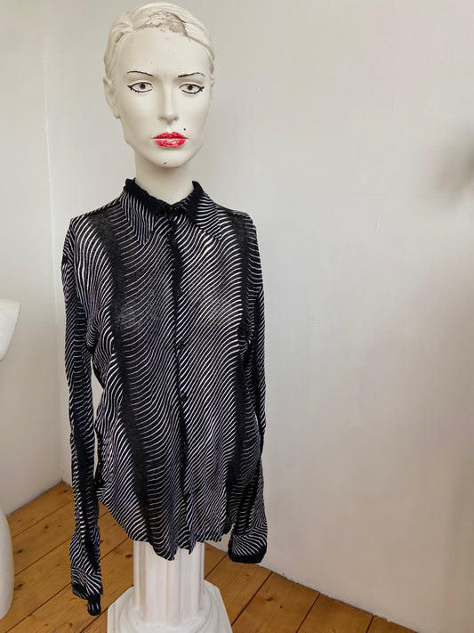 Chemise zébrée stretch