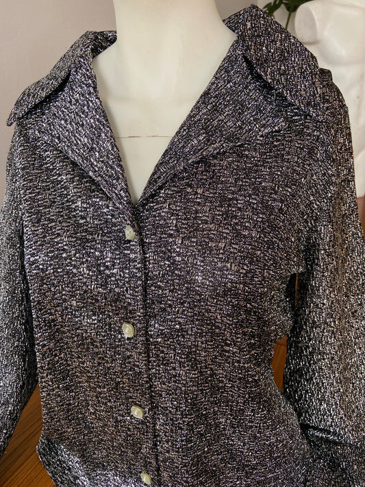 Chemise métallisée argent