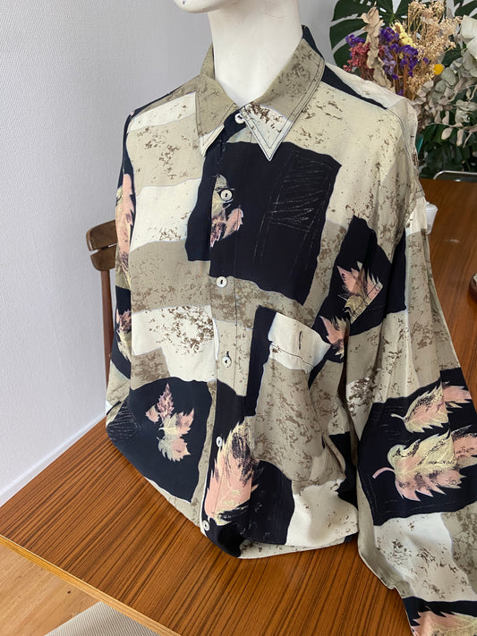 Chemise feuilles mortes