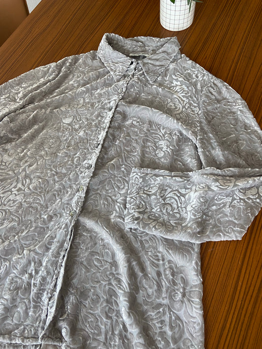 Chemise velours arabesques